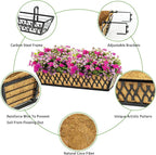 4 Pack 30 Inch Window Boxes Planters Railing Planter Box - Image 3