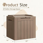 Flamaker Deck Box 31 Gallon Waterproof Resin Small Deck Box - Image 4