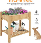 Yaheetech 36'' Hx25'' Wx37'' L Raised Garden Bed 8 Pocket Herbs Garden Planter - Image 5