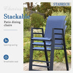 Outdoor Bar Stools Set of 4, Bar Height Chairs - Image 5