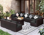 NICESOUL 11 Pcs Modern Outdoor Patio Sectional Furniture Set - Image 2