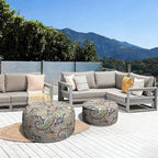 LVTXIII Outdoor Inflatable Ottoman, Fade-Resistant Round Footrest Stool D31”x - Image 5