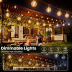 RTTY Dense-Glow Outdoor String Lights 25ft, G40 Led Patio Globe Lights - Image 9