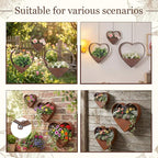 3 Pcs 3 Size Heart Metal Hanging Planter Indoor Outdoor, 13.4" 10.6" 7" Large - Image 5