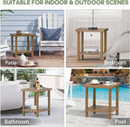 Outdoor Side Table, 2-Tier Small Outdoor Table - Image 6