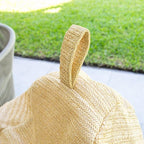 Big Joe Tuffet Weatherproof Bean Bag Chair, Natural Basket Weave, Breathable - Image 6