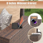 Aoxun 12 Pieces Patio Furniture Set Wicker Rattan Outdoor Sectional - Image 3