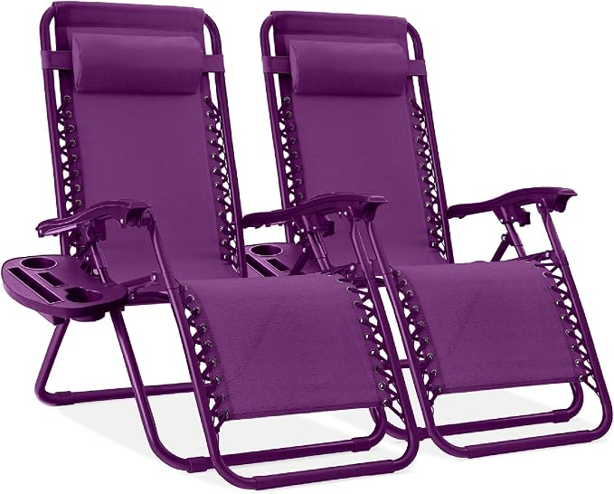 Best Choice Products Set of 2 Adjustable Steel Mesh Zero Gravity Lounge Chair by BestChoiceProducts