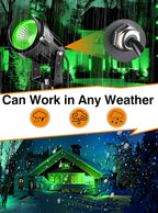 Christmas Green LED Spot Lights Landscape Lights Outdoor, 110v Plug in - Image 5