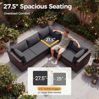NICESOUL 7 Piece Large Size Outdoor Patio Furniture Set - Image 6