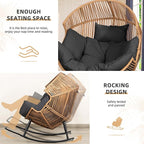 Vongrasig Wicker Rocking Egg Chair PE Rattan - Image 6