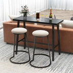 COSTWAY 36" Outdoor Bar Table, Rectangular High Pub Table - Image 5