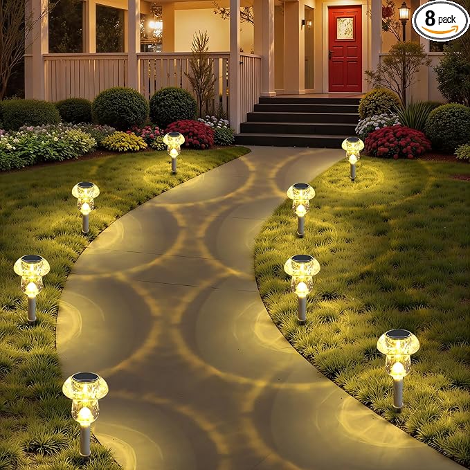 Solar Lights Outdoor, 8 Pack Mushroom Lights Outside Waterproof, Solar Powered by SolarOutdoorLights