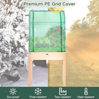 Raised Garden Bed with Greenhouse Cover, Elevated Wood Planter Box with Legs & - Image 5