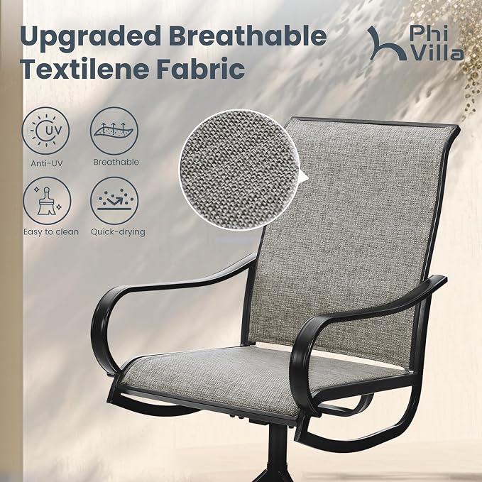 PHI VILLA 8 PCS Patio Table Chairs Set - Image 3