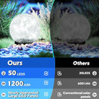 Coroor Garden Solar Ball Lights Outdoor Waterproof, 50 LED Cracked Glass Globe - Image 3