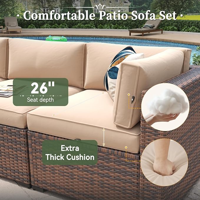 Aoxun 15 Piece Patio Furniture Set - Image 3