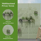 Casaphoria Metal Privacy Screen Outdoor, Light Green-Louvered - Image 5