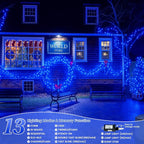 Upgraded Connectable 200 LED String Lights Indoor Outdoor, 66FT Blue Christmas - Image 4