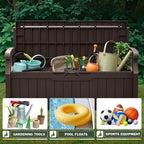 Flamaker 80 Gallon Storage Bench Outdoor Indoor, Durable All-Weather Seating - Image 5