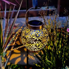 2 Pack Outdoor Solar Hanging Lantern Lights Metal LED Decorative Lamp - Image 5