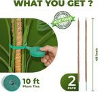 2 Pack 48'' Bendable Moss Pole Monstera Plant Support - Image 2