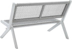 SAFAVIEH Outdoor Collection Kobina Grey Acacia Wood/Grey Rope Foldable Bench - Image 7