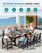 SERWALL 9 Piece Outdoor Dining Set - Image 6