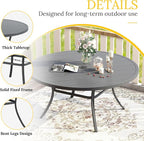 VICLLAX 60" Outdoor Round Patio Table - Image 4