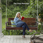 VINGLI Heavy Duty 880 LBS Patio Porch Swing Outdoor PU Painting, Hanging Chair - Image 6