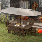 9-Piece Brown Outdoor Dining Set - Image 7