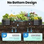 Quictent Galvanized Raised Garden Bed Kit, Strengthened by Crossbar, Dark Gray - Image 5