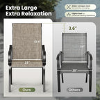 PHI VILLA Outdoor Dining Set for 6 Person, Expandable Table for 6-8 Person - Image 6