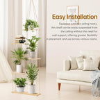 Hemp Rope Hanging Window Plant Shelf from Ceiling - Image 4