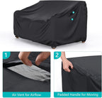 Patio Sofa Cover Waterproof, Heavy Duty 2-Seater Outdoor Couch Cover Patio - Image 4