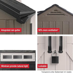 Rubbermaid Extra Large Resin Outdoor Storage Shed - Image 9