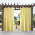 Exclusive Home Cabana Solid Indoor/Outdoor Light Filtering Hook-and-Loop Tab by Exclusive+Home