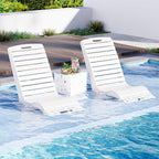 MELLCOM HDPE Pool Lounge Chairs Set of 2, in Pool Lounge Chairs up to 10-Inches - Image 7