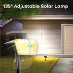Linkind Solar Spot Lights Outdoor Waterproof IP67, 60 LED Solar Flood Lights - Image 3