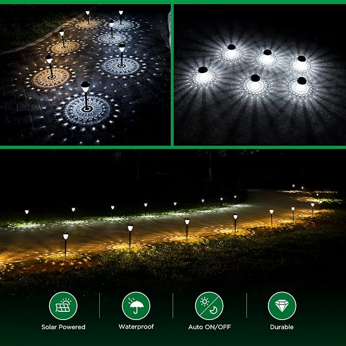 Super Bright Solar Lights Outdoor Waterproof-10 Pack, Dusk to Dawn Up to 12 Hrs - Image 4