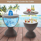 SHAREWIN Patio Cool Bar Table, Height-Adjustable Outdoor Bar Tables 8 Gallon - Image 5