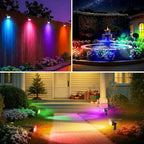 WdtPro Solar Color Changing Spot Lights, 8 Lighting Modes Solar Lights Outdoor - Image 3