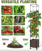 Jayhalo 71inch Planter Boxes Outdoor, 3-in-1 Planter Box - Image 6