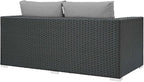 Modway EEI-1851-CHC-GRY Sojourn Wicker Rattan Outdoor Patio Sunbrella Fabric - Image 5