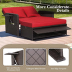 COSTWAY Patio Rattan Daybed - Image 6
