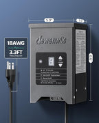 DEWENWILS 150W Low Voltage Landscape Lighting Transformer, 120V to 12/15V AC - Image 8
