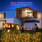 BrizLabs Solar Garden Lights, 4 Pack 32 LED Solar Powered Firefly Lights - Image 2