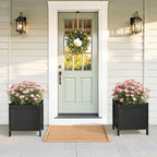 LUE BONA Outdoor Plant Pots, 13.7" x 12.5" x 14.5" HDPS Flower Pots - Image 2