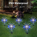 Solar Garden Firework Lights Outdoor Waterproof 6 Pack, 120 LED Sparklers - Image 5