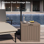EAST OAK Outdoor Storage Box, 31 Gallon Deck Box, Waterproof Resin Storage Bin - Image 9